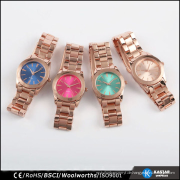 Blinkende Roségold fancy Armbanduhr Quarz Nickel frei